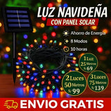 LUCES LED DECORATIVA CON PANEL SOLAR 25 M - DORADO