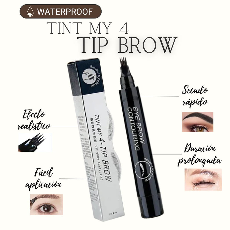 Delineador de Cejas 4 Puntas – Tinta Semi-