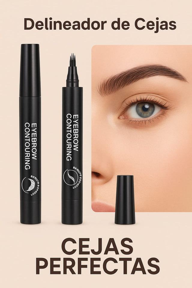 Delineador de Cejas 4 Puntas – Tinta Semi-