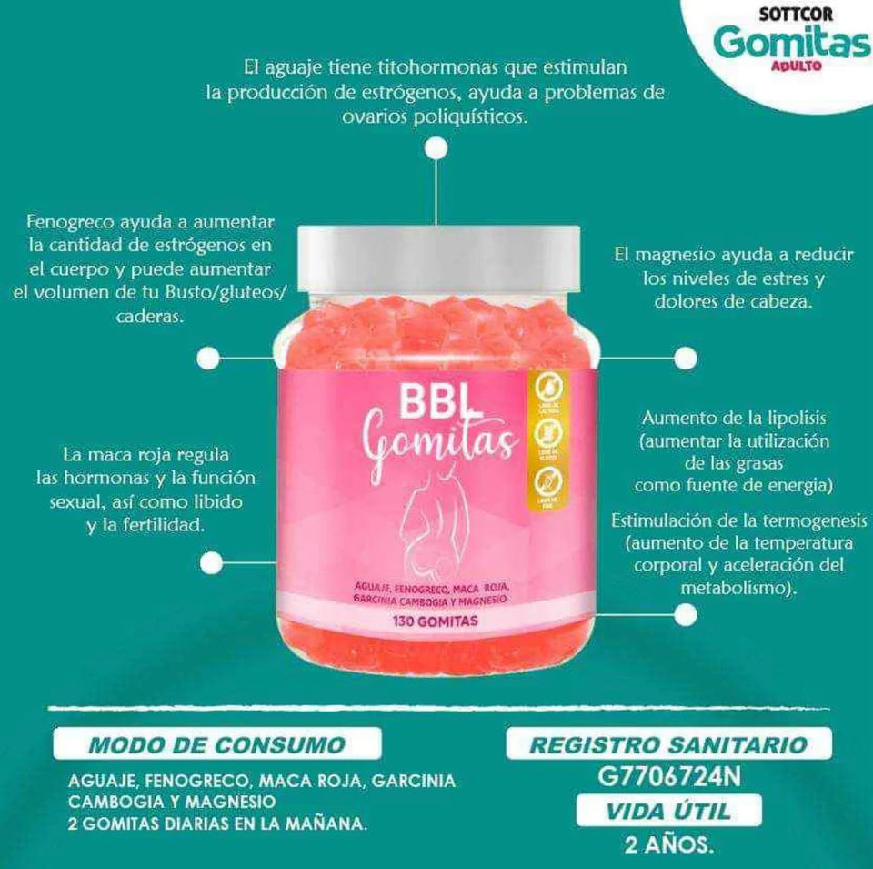 GOMITAS DE AGUAJE BBL - PRODUCTO PARA ELLAS