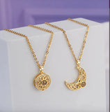 COLLAR SOL Y LUNA - AMOR EN 100 IDIOMAS