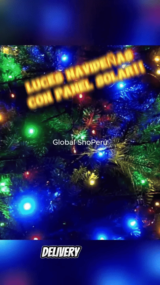 LUCES DE NAVIDAD CON PANEL SOLAR 20 METROS
