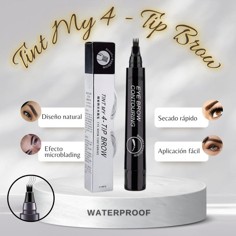 Delineador de Cejas 4 Puntas – Tinta Semi-